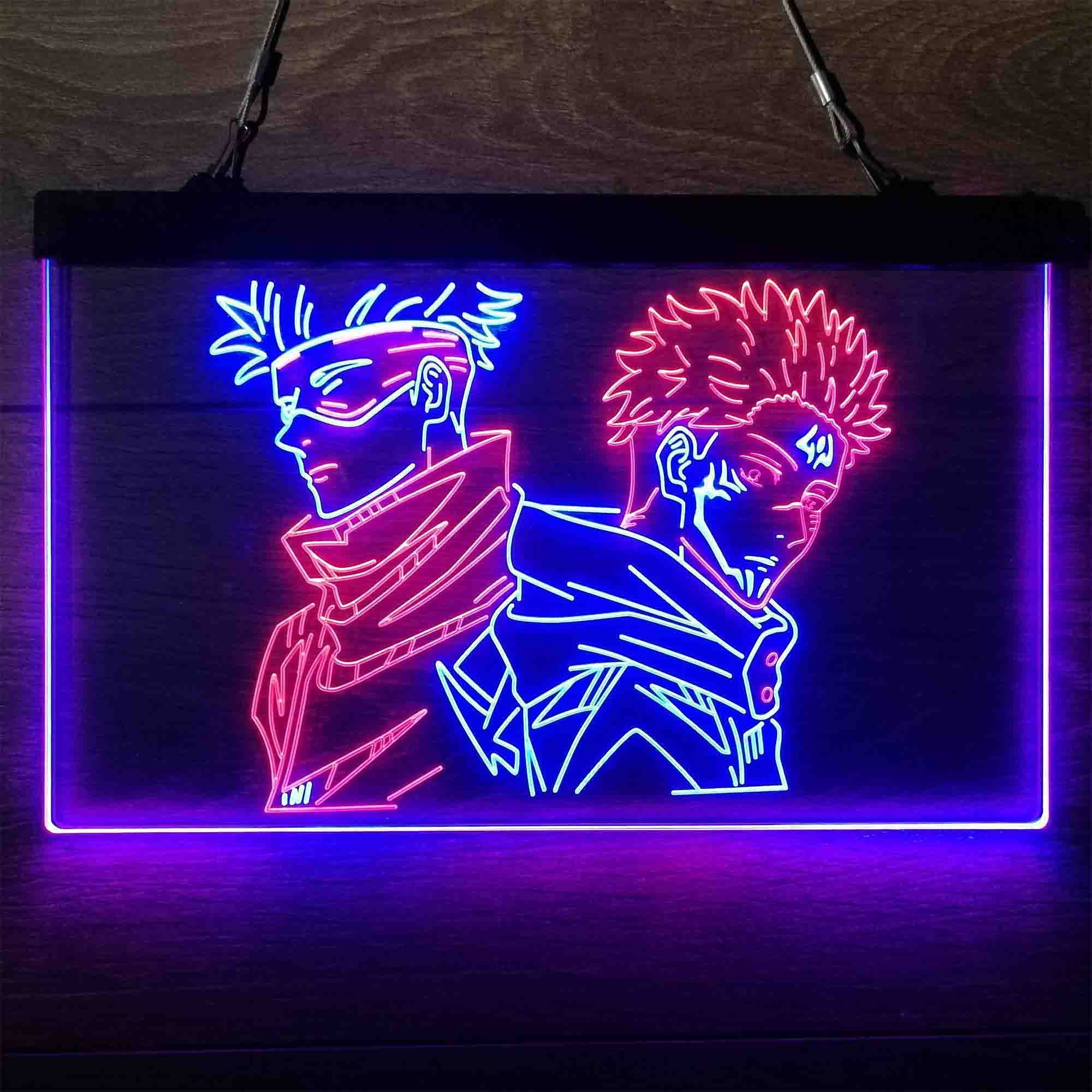 Jujutsu Kaisen Satoru and Jujutsu Dual LED Neon Light Sign
